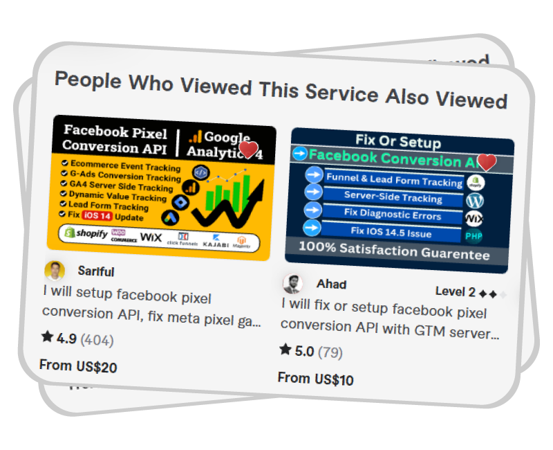 Fiverr 'People Who Viewed This Service Also Viewed' recommendation preview